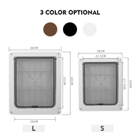 Drzwiczki dla psa bezpieczne ferromagnetyczne wejście do ściany blokowanie automatycznie zamknij Pet Dog Cat drzwi artykuły dla zwierząt drzwi skrzydłowe drzwi dla zwierząt 3